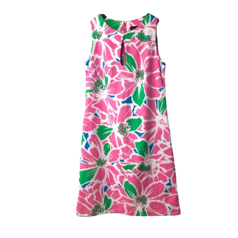 Taylor Pink Floral Print Shift Mini Dress Size 2